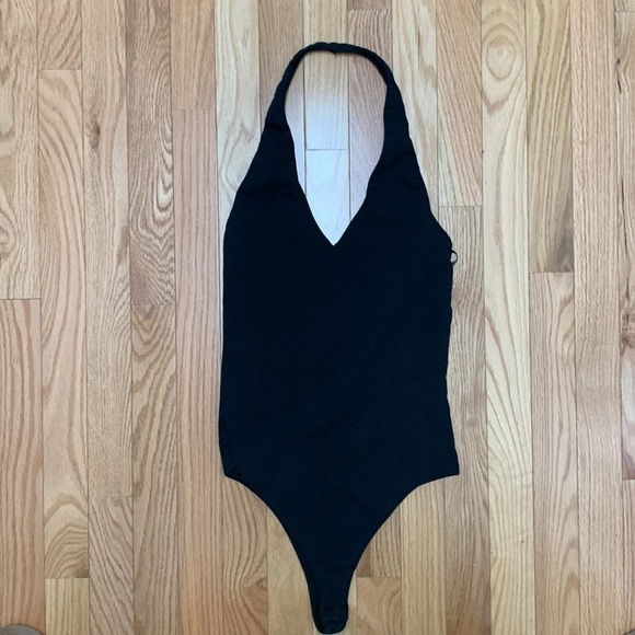Halter‎ Bodysuit Black Medium - Picture 1 of 3
